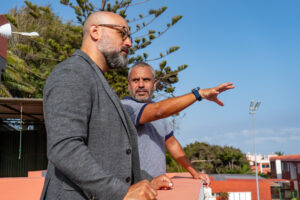 Aridany Romero, consejero de Deportes del Cabildo de Gran Canaria, visitó las instalaciones deportivas.